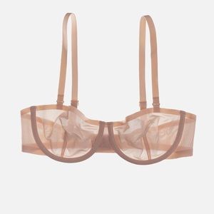 NWOT Sexy Cuup Bra, The Balconette, Sheer Blush